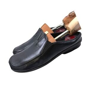 1803 Leather Slip On Clog Mule Shoes Black Size 42 EU